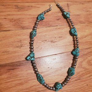 Handmade Beaded & Turquoise Necklace